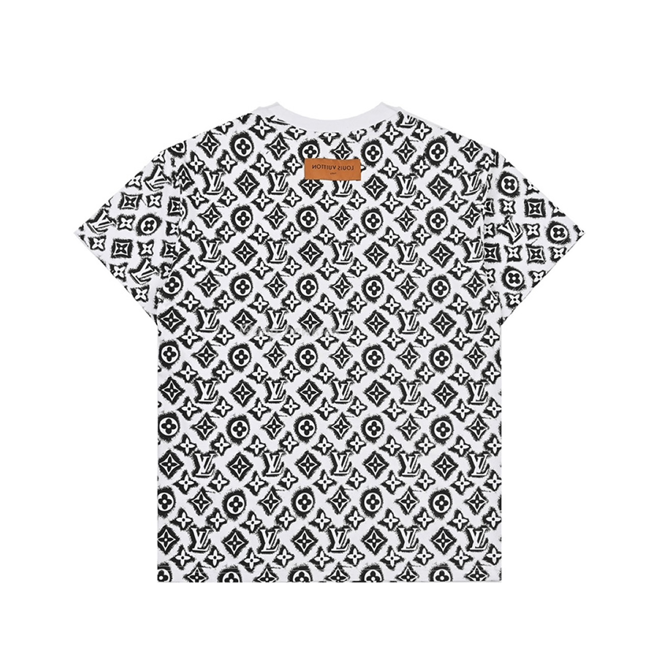 Louis Vuitton Full Print Presbyopia Logo Round Neck Short Sleeved T Shirt (3) - newkick.org